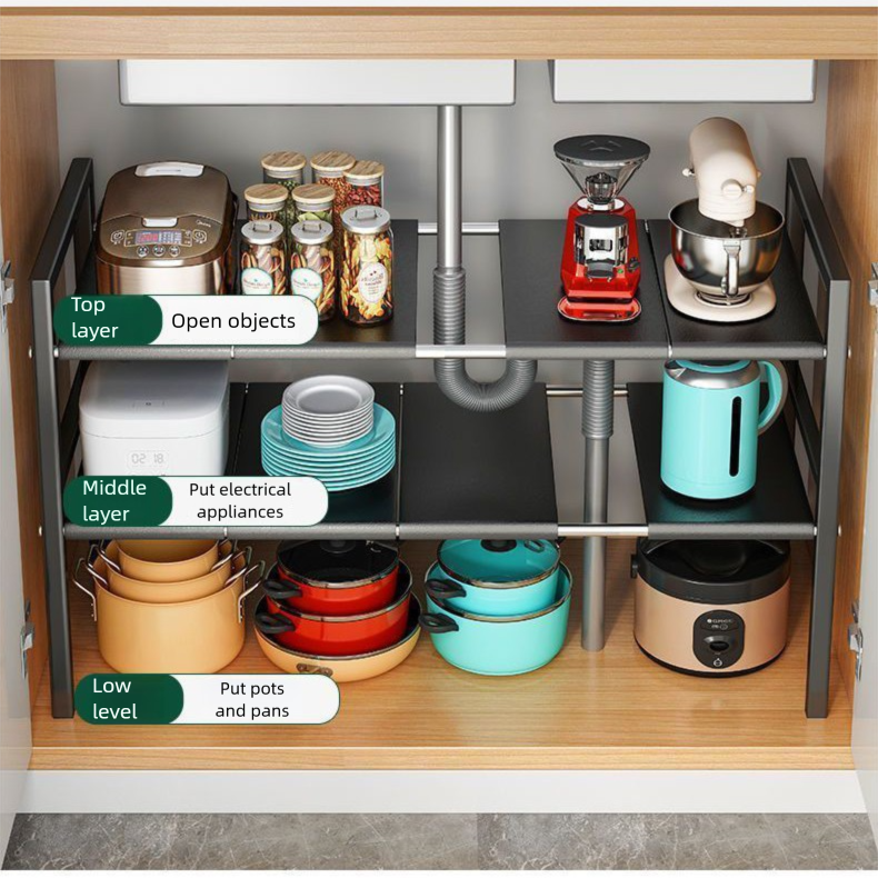Mikee Multi-function Large Capacity Under-sink Rack