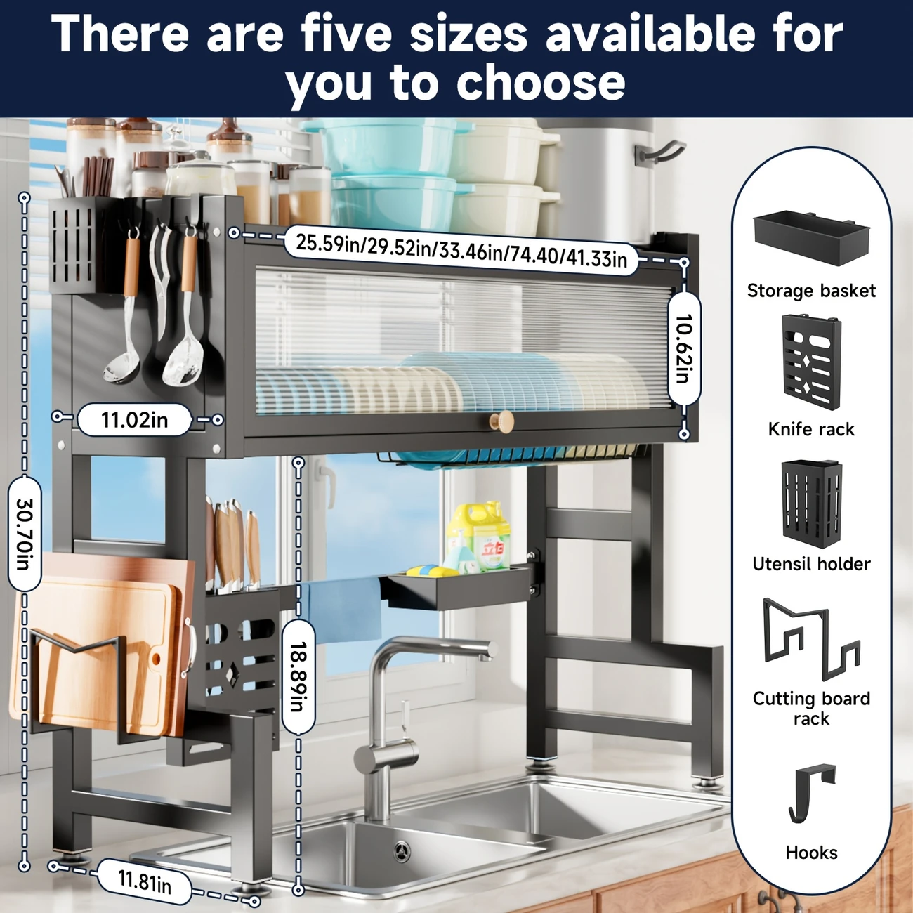 MIKEE thickened material with strong load-bearing capacity kitchen sink rack