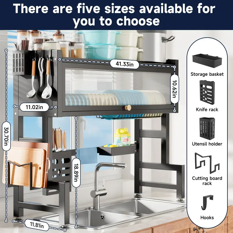 MIKEE thickened material with strong load-bearing capacity kitchen sink rack