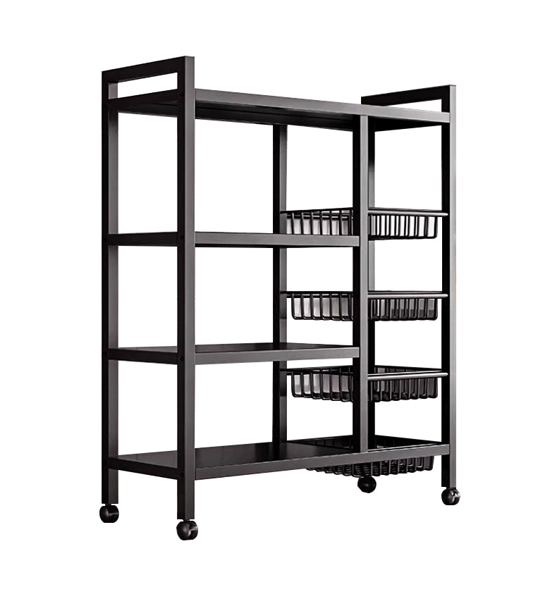 Kitchen four-layer design mobile storage rack